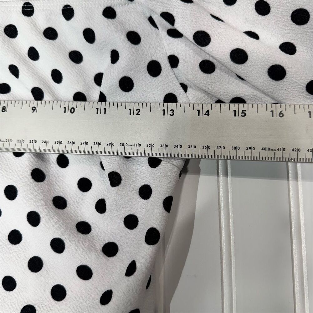 Charlotte Russe Polka Dot Puff Sleeve Crop Top S Retro Coquette Y2K - Picture 4 of 8